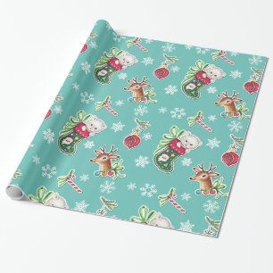 Papel De Presente Olá Kitten Natal Wrappaper