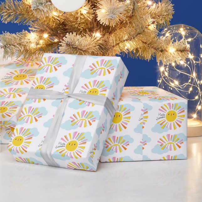 Papel De Presente Olá Sunshine Girl Wraping Paper (Feriados)