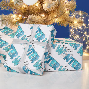 Papel De Presente Olá Winter Snowman Customize