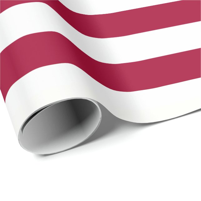 Papel De Presente Old Glory Faixa Vermelha (escala grande 1,5”) (Ponta do rolo)