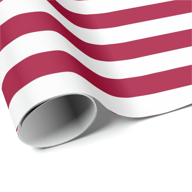 Papel De Presente Old Glory Faixa Vermelha (escala média 1”) (Ponta do rolo)