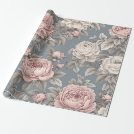 Papel De Presente Old Timey Floral