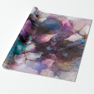 Papel De Presente Óleo abstrato, pintura acrílica de primavera
