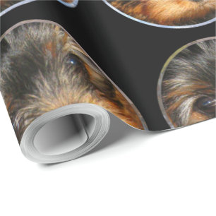 Papel De Presente Olhando Yorkie