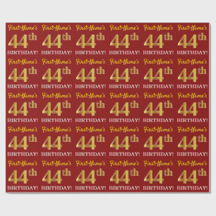 Papel De Presente Olhar Dourado vermelho, de imitação "44o
