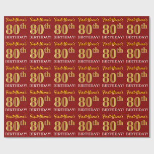 Papel De Presente Olhar Dourado vermelho, de imitação do
