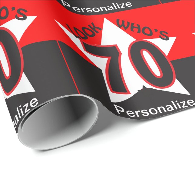 Papel De Presente Olhe quem é 70 personaliza - aniversário (Ponta do rolo)