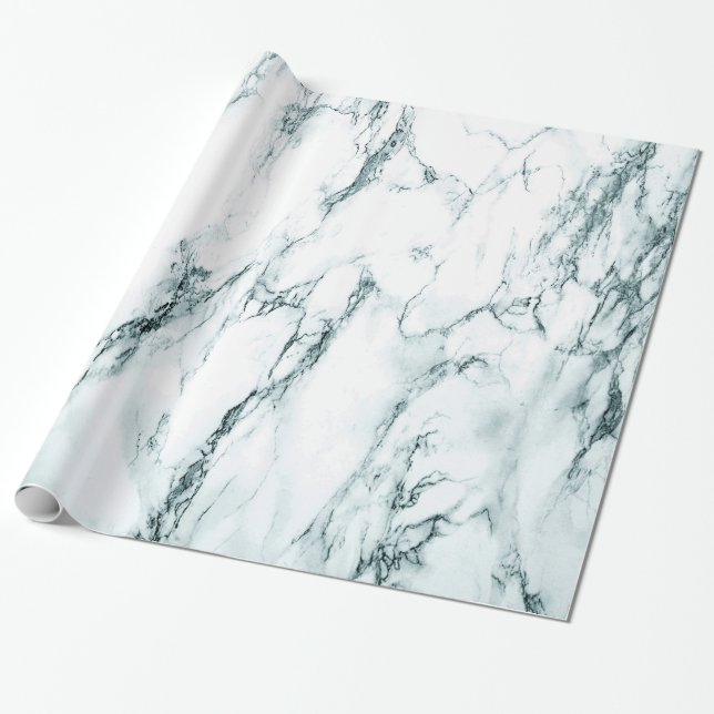 Papel De Presente Olho do Mármaco da Turquesa Escura (Desenrolado)