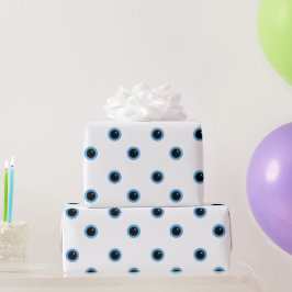 Papel De Presente Olhos Azuis Engraçados