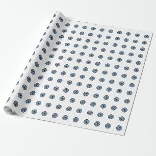 Papel De Presente Olhos de Bolinhas Azul do Halloween