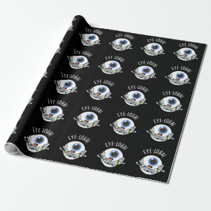 Papel De Presente Olhos Engraçados Pun Dark BG