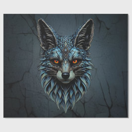 Papel De Presente Olhos laranja, pele legal: a raposa deslumbrante.