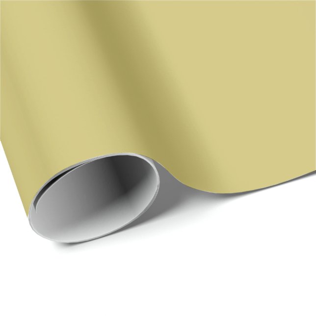Papel De Presente Oliva Sólida (Ponta do rolo)