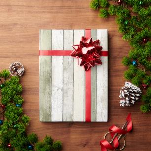 Papel De Presente Oliveira Orgânica Faux Madeira Banha Natal