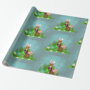 Papel De Presente Oliver A Lontra e a Grande Caça aos Ovos de Páscoa