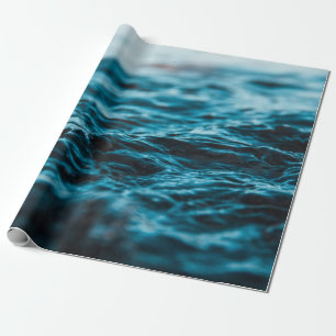 PAPEL DE PRESENTE ONDA DE ÁGUA EM FOTOGRAFIA PRÓXIMA