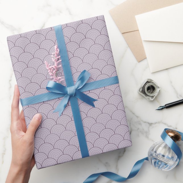 Papel De Presente Onda Japonesa Seigaiha (Presentear)