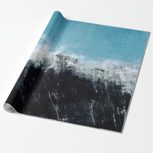 Papel De Presente Onda marítima. Ilustração pintada à mão