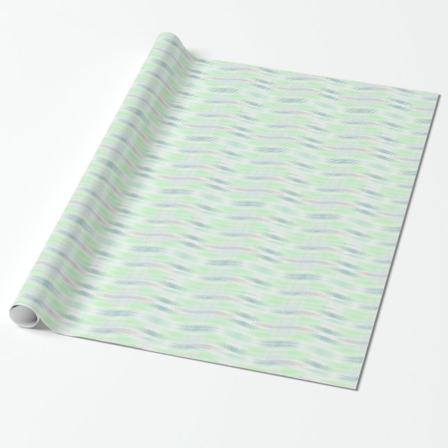 Papel De Presente Onda Minty (Desenrolado)