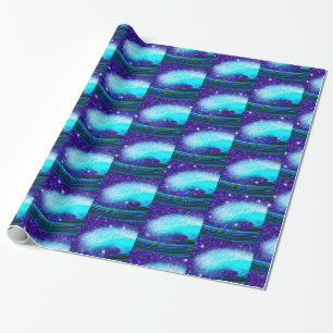 Papel De Presente Onda Oceânica