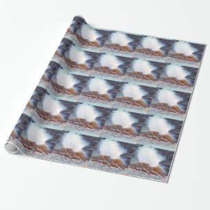 Papel De Presente Onda Oceânica