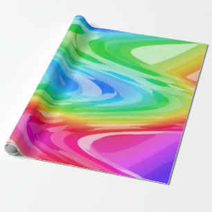 Papel De Presente Ondas arco-íris