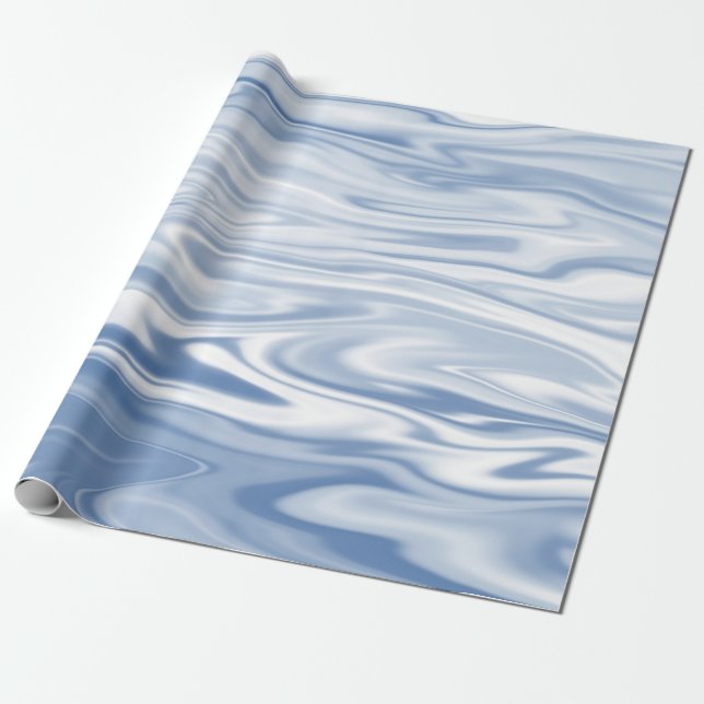 Papel De Presente Ondas azuis (Desenrolado)