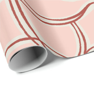 Papel De Presente Ondas calmantes rosa tropical empoeirado
