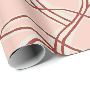Papel De Presente Ondas calmantes tropicais rosa empoeirado feminino
