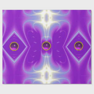PAPEL DE PRESENTE ONDAS CLARAS ROXAS ULTRAVIOLETAS ABSTRATAS,