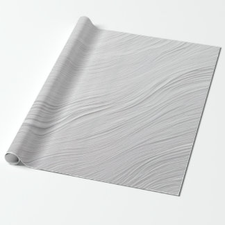 Papel De Presente Ondas Curvas de abstrato em tons brancos