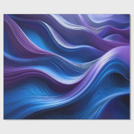 Papel De Presente Ondas da Meia-Noite – Fluxo Abstrato Elegante de P