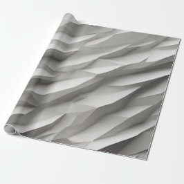 Papel De Presente Ondas de abstrato em tons brancos