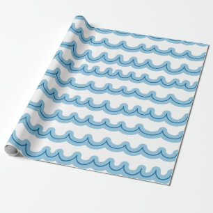 Papel De Presente Ondas do oceano Whimsic