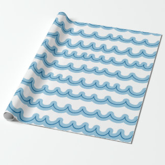 Papel De Presente Ondas do oceano Whimsic
