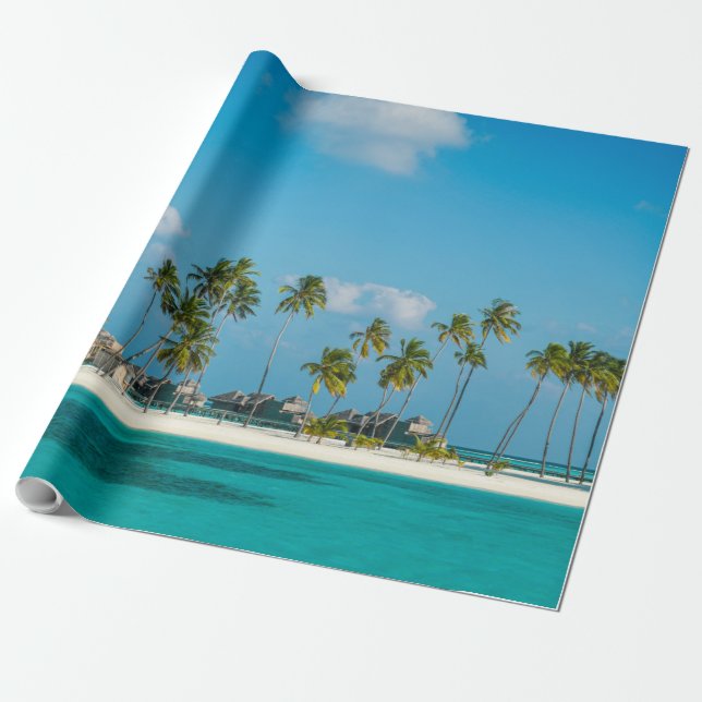 Papel De Presente Ondas marítimas (Desenrolado)