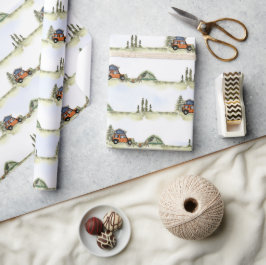 Papel De Presente One Happy Camper Camping Boy Birthday