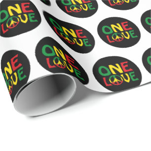 Papel De Presente One Love, Reggae design