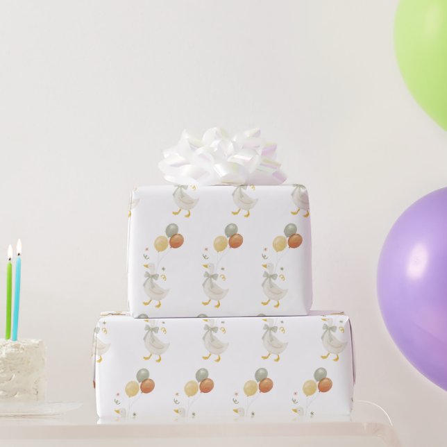 Papel De Presente One Silly Goose Spring Birthday (Presentes para festas)