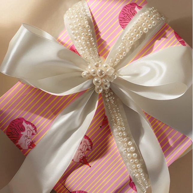 Papel De Presente One Sleepy Cat 1st Birthday Welcome (Criador carregado)