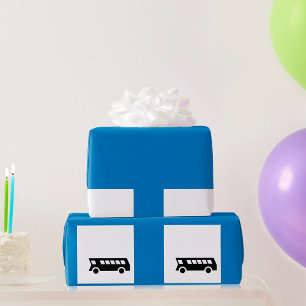 Papel De Presente Ônibus de transporte público - Sinal de trânsito u