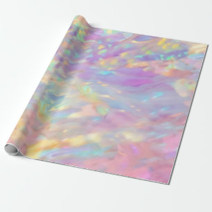 Papel De Presente Opala holográfica falsa colorida da moda