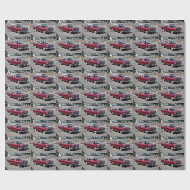 Papel De Presente Opel Rekord 1900 Vermelho (Aberto)