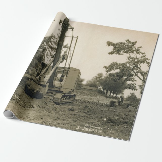 Papel De Presente OPERADOR DE CRANE DE Engenharia do Noroeste SHOVEL (Desenrolado)