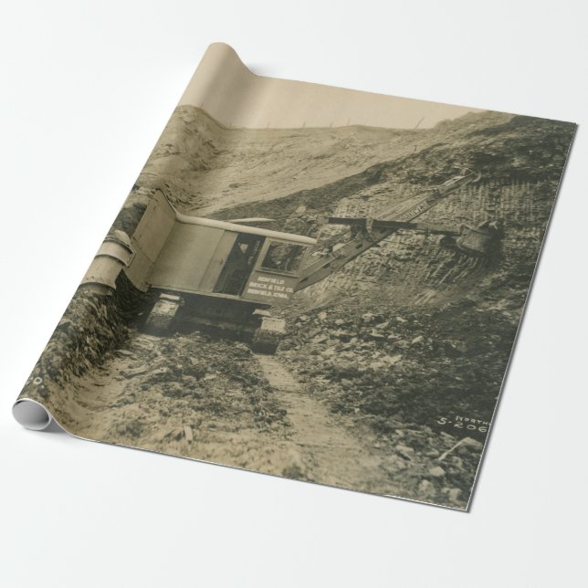 Papel De Presente OPERADOR DE CRANE DE Engenharia do Noroeste SHOVEL (Desenrolado)