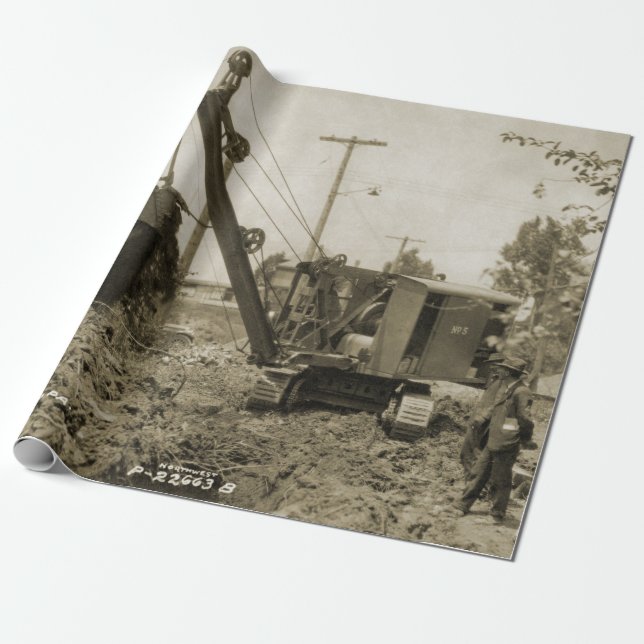 Papel De Presente OPERADOR DE CRANE DE Engenharia do Noroeste SHOVEL (Desenrolado)