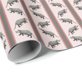 Papel De Presente Opossum Stripe 