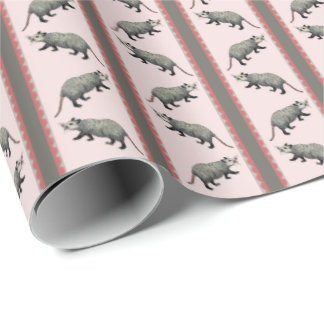 Papel De Presente Opossum Stripe 