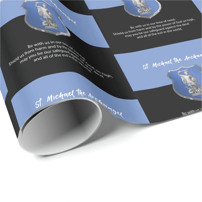 Papel De Presente Oração ao Arcanjo São Miguel Pensando em Você (Ponta do rolo)