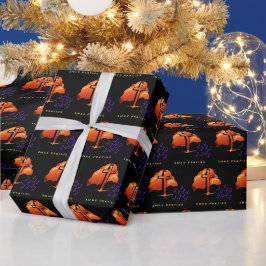 Papel De Presente Oração de Natal preto